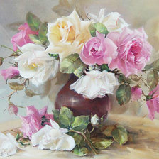 Схема вышивки «Букет роз»