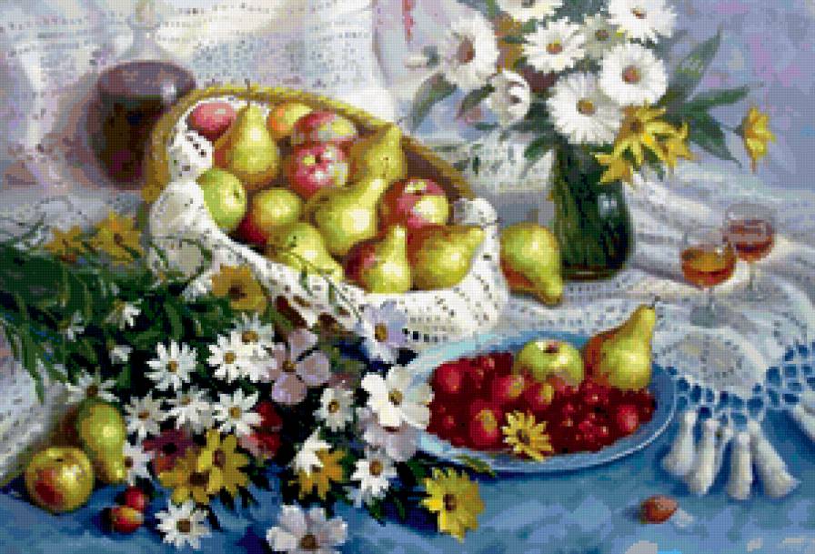 Натюрморт с фруктами - натюрморт, фрукты - предпросмотр