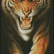 Схема вышивки «тигр»