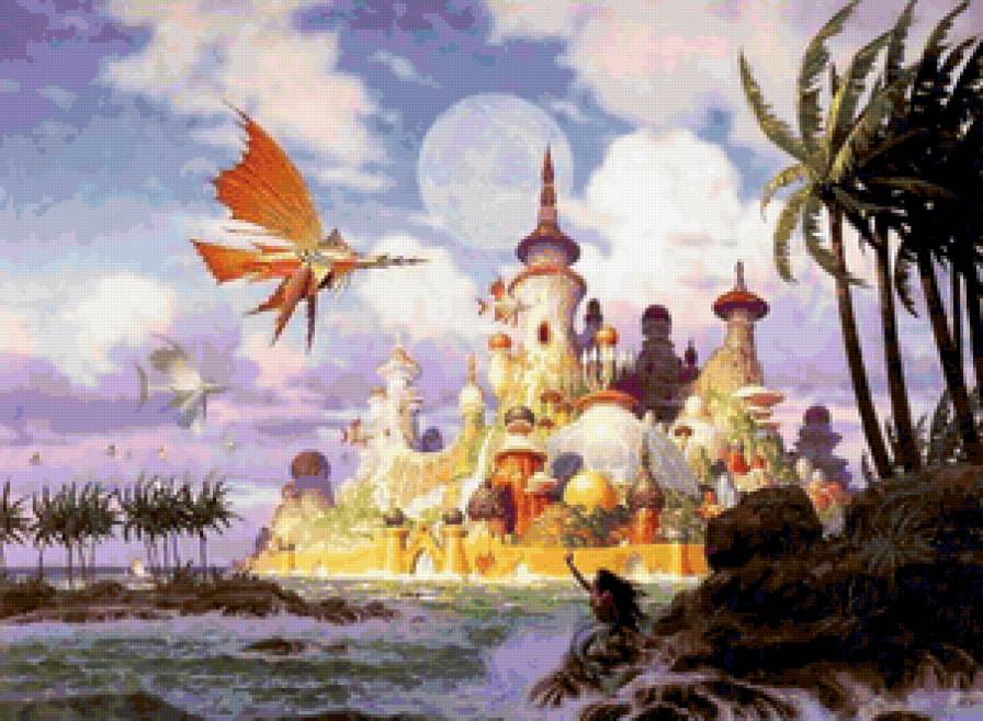 Волшебная страна - море, фэнтэзи, сказка, замок - предпросмотр