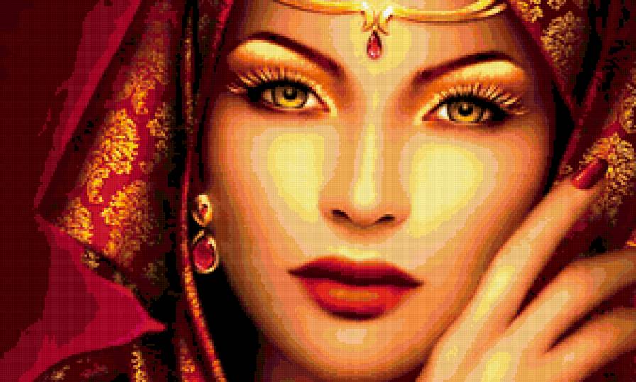 Девушка - глаза, восток, девушка - предпросмотр