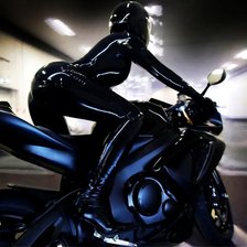 Схема вышивки «Девушка и мотоцикл»