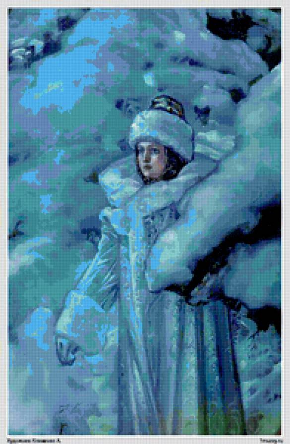 zimushka-zima - люди, живопись, снег, девушка, зима, клименко - предпросмотр