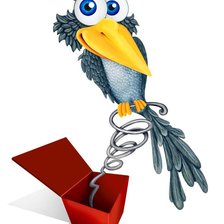 Схема вышивки «ворона»