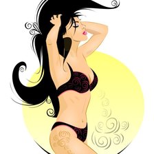 Схема вышивки «девушка»