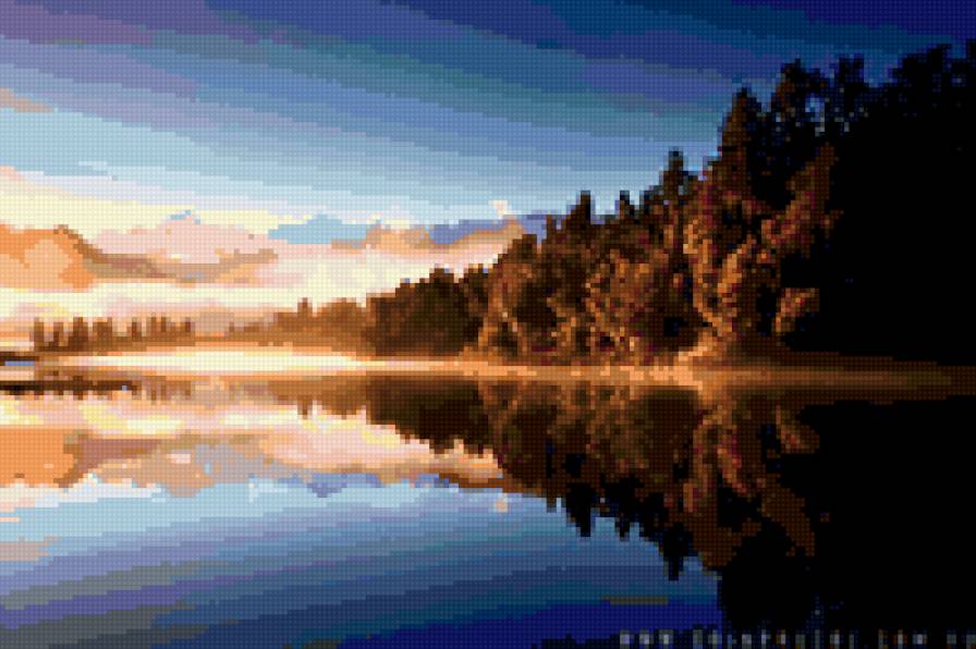 закат - озеро, природа, пейзаж - предпросмотр