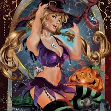 Схема вышивки «ведьма»