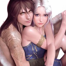 Схема вышивки «влюбленные 2»