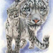 Схема вышивки «Снежный барс»