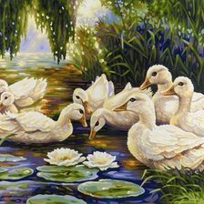 Схема вышивки «Птичий базар»