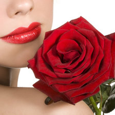 Схема вышивки «Девушка с розой»