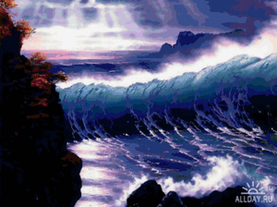 волна - пейзаж, вода, волна - предпросмотр