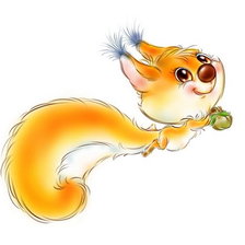 Схема вышивки «белка»