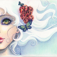 Схема вышивки «красотка с розами»