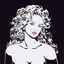 Схема вышивки «девушка»