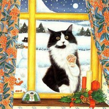 Схема вышивки «кот»