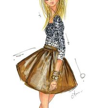 Схема вышивки «мода»