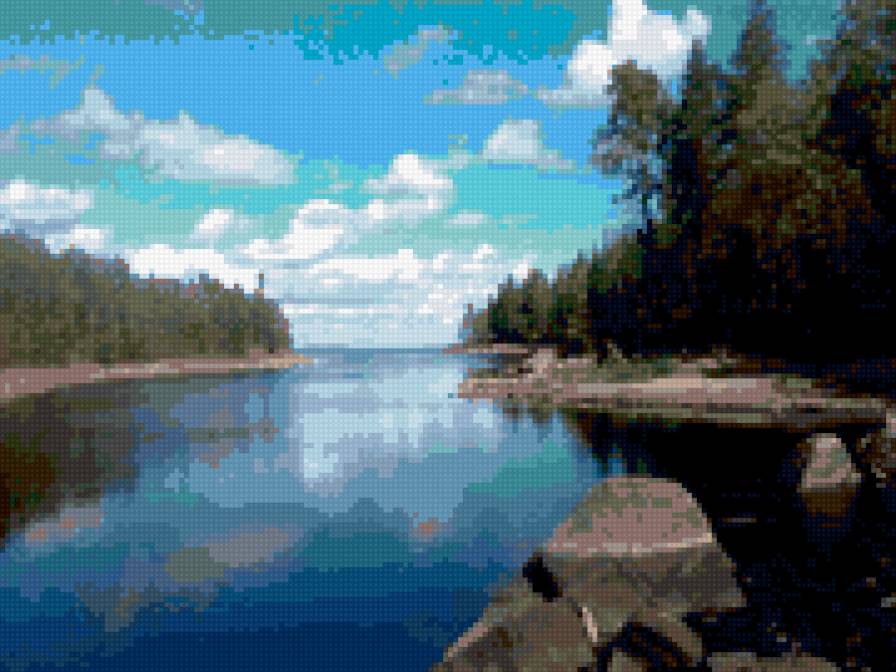 Озеро - природа, озеро, пейзаж, красота, вода, карелия - предпросмотр