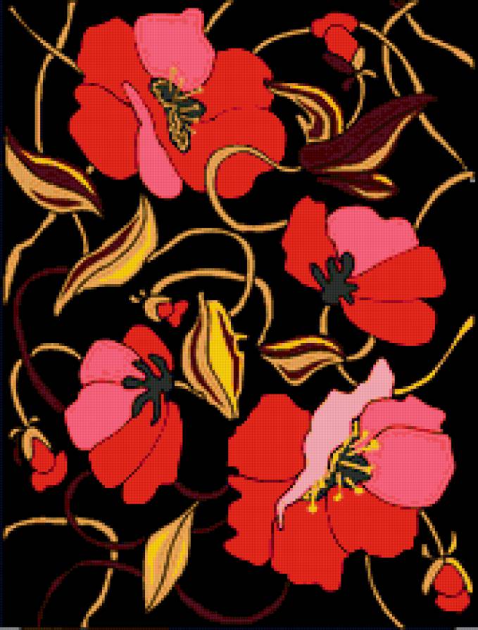 картина - цветок, цветы, мак, маки - предпросмотр