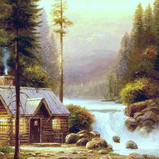 Схема вышивки «Дом лесника»