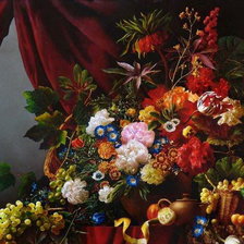 Схема вышивки «Натюрморт с цветами»