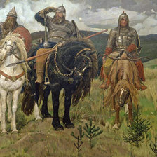 Схема вышивки «Три богатыря»