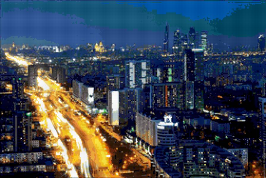 вечерний город - город - предпросмотр