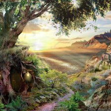 Схема вышивки «Домик хоббита»