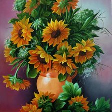 Схема вышивки «Подсолнухи»