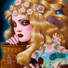 Схема вышивки «Женщина-загадка»