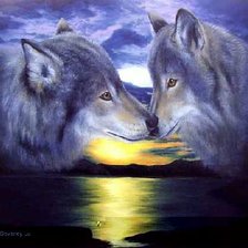 Схема вышивки «Волки...)»