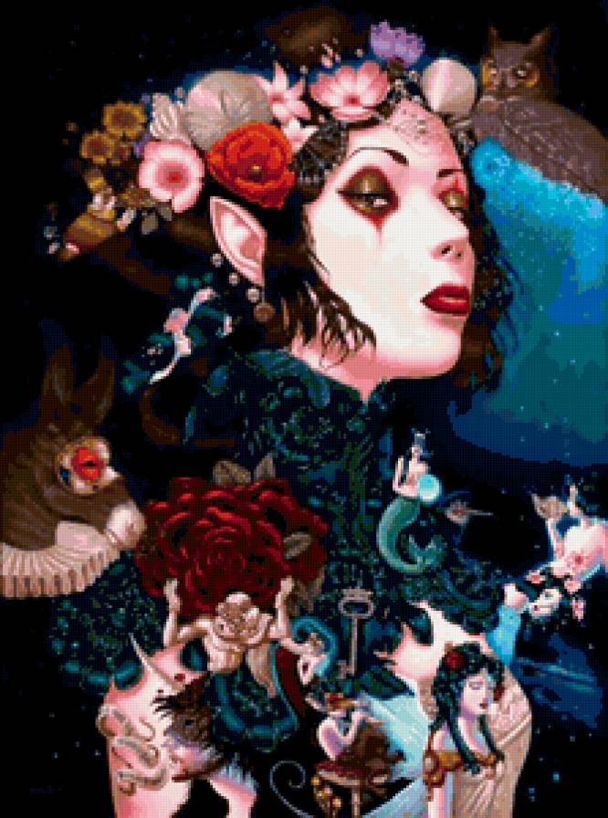 Женщина-загадка - женщина, сюреализм - предпросмотр