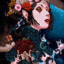 Схема вышивки «Женщина-загадка»