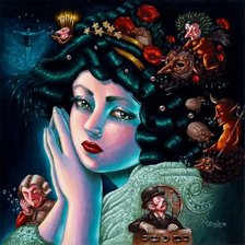 Схема вышивки «Женщина-загадка»