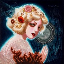 Схема вышивки «Женщина-загадка»