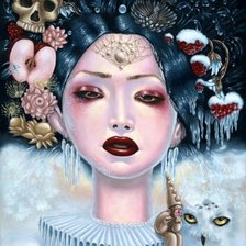 Схема вышивки «Женщина-загадка»