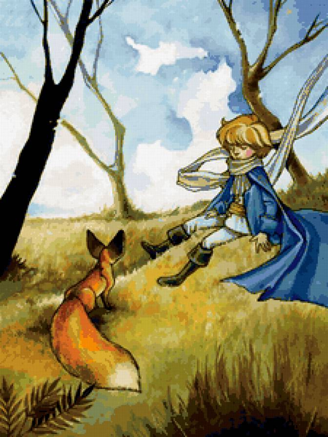 роза и маленький принц - лис, сказки, для детей, принц, детям, иллюстрации - предпросмотр