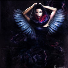 Схема вышивки «темный ангел»