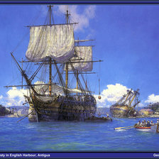 Схема вышивки «корабль»