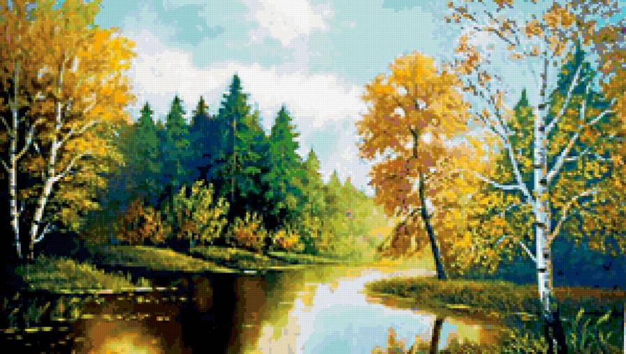 осень золотая - осень, лес, пейзаж, природа - предпросмотр