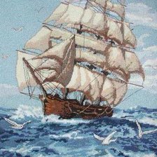 Схема вышивки «парусник»