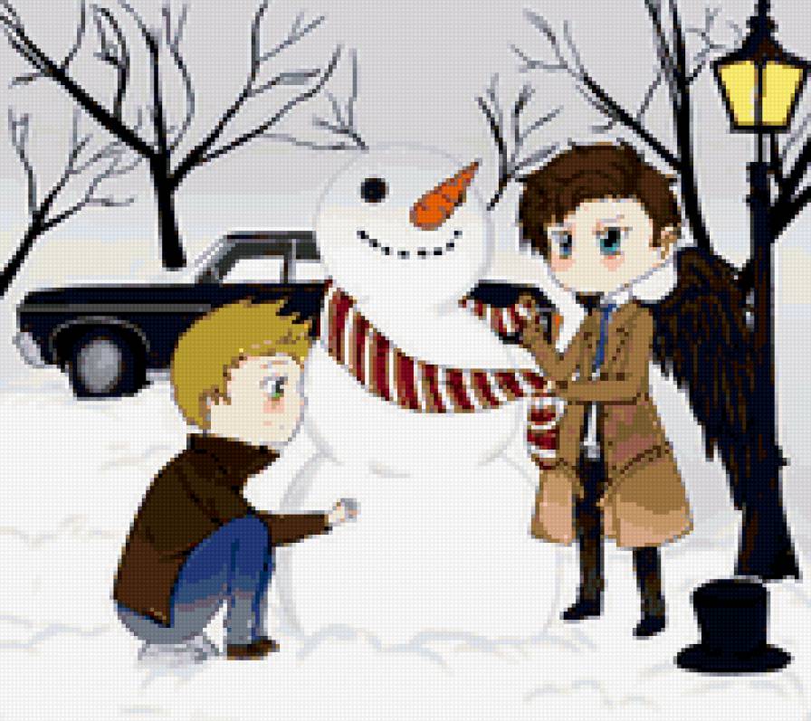 Дин и Кас - сверхъестественное - предпросмотр