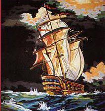 Схема вышивки «ночное плавание»