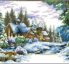 Схема вышивки «зима»