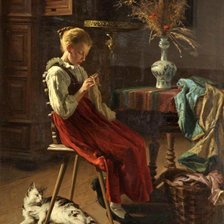 Схема вышивки «рукодельница (Деодор Герард)»