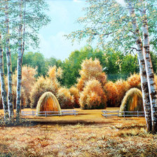 Схема вышивки «осенний пейзаж»