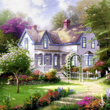 Схема вышивки «Коттедж»