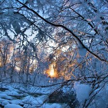Схема вышивки «Зимний пейзаж»