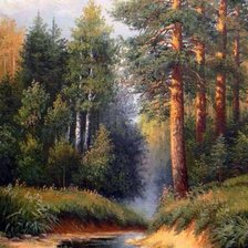 Схема вышивки «лес»