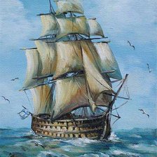 Схема вышивки «корабль»